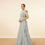 Light Blue Stone Embellished Bridal Lehenga