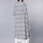 Floral Layered Ethnic A-Line Maxi Dress With Jacket